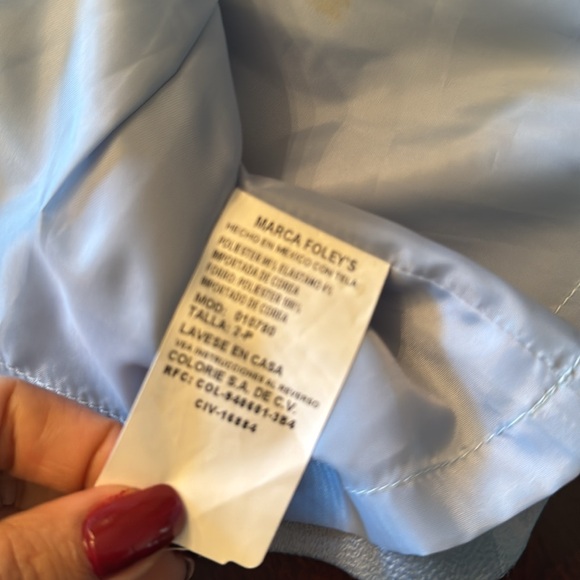 Foley’s Petite Women’s Top Cap Sleeve Peplum Hem With Detachable Belt Si… - Picture 11 of 12